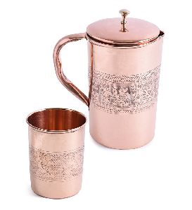 Copper Embossed Jug