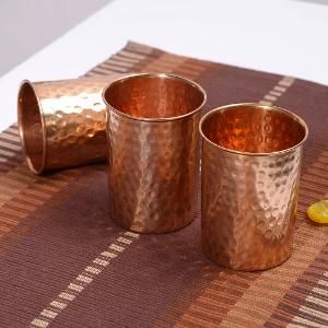 Copper Hammered Glass