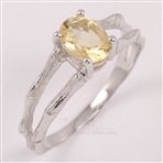 Citrine Gemstone 925 Solid Sterling Silver Ring