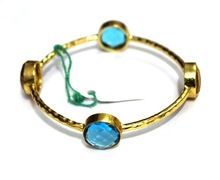 Twisted Metal Alloy Gold Plated Bangle