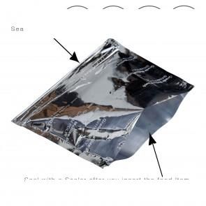 Zip Lock Silver Pouch