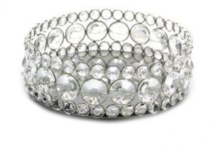 Crystal Glass Wedding Decoration Round Mirror Tray