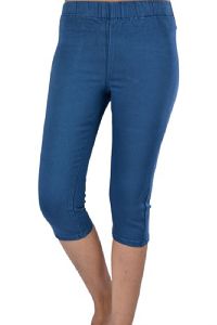 Girls Solid Color Denims Plain Capri