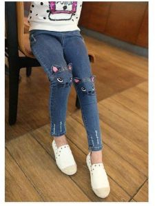 Ladies Knee Ripped Jeans