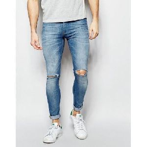 Mens Knee Ripped Jeans