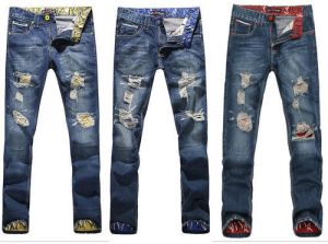 Mens Damaged Jeans