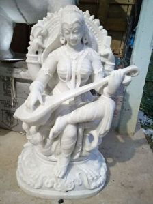 White Marble Saraswati Statue