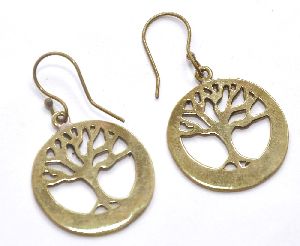 Handmade Natural Brass Earrings