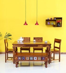 Dining Set in Honey Oak Finish