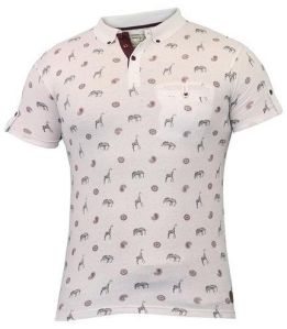 Mens Printed Polo T-Shirt