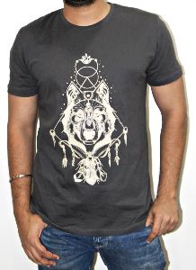 Mens Printed Round Neck T- Shirt