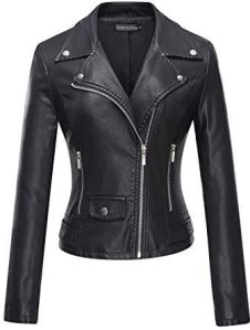 Ladies Black Leather Jacket