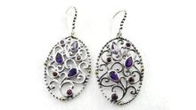 925 sterling silver gemstone multi earrings