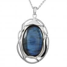 Blue Fire Labradorite Pendant