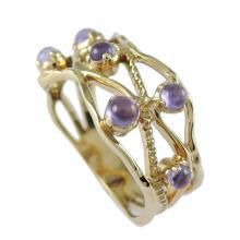 Gold plated Amethyst layering Ring