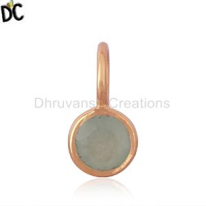 Rose Gold Plated 925 Sterling Silver Handmade Gemstone Pendant