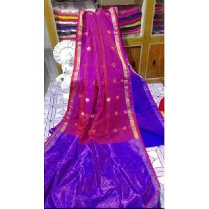 Embroidered Matka Silk Saree