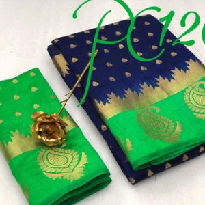 designer party wear saree with weaving blouse