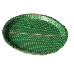 green paper plate