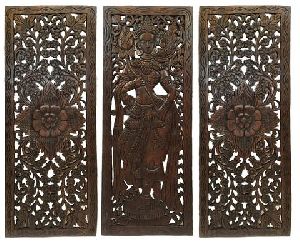 Antique Wooden Carved Wall Panel