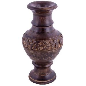 Wooden Carved Vase