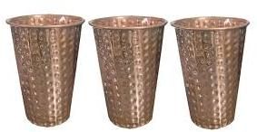 Copper Hammered Lassi Glass