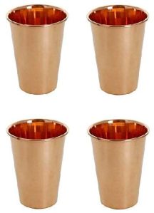 Plain Copper Four Glass Set