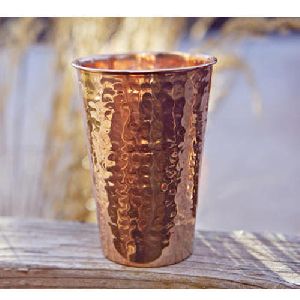 Copper Hammered Glass