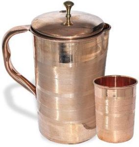 Copper Jug & Glass Set