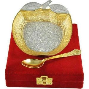 Apple Double Tone Plated Bowl Set