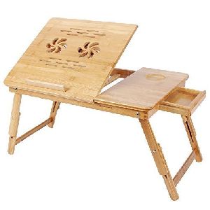 Portable Foldable Wooden Laptop Lapdesk Table