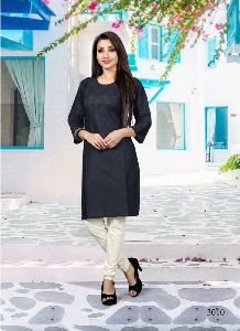 STYLISH BEAUTIFUL DESIGNER PLAIN COTTON KURTIS