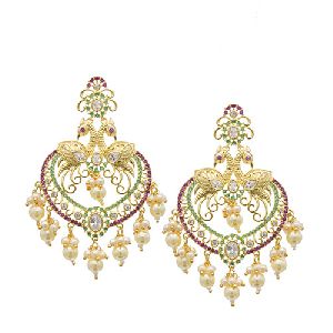 Peacock Multi Shade Fancy Party Earring