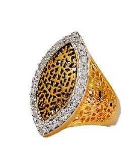 Simple Look with Gold Plated Ring For Women