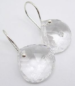 925 Sterling Silver CRYSTAL Beautiful Earrings