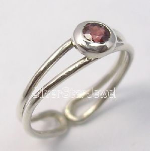 925 Sterling Silver GARNET Lovely ADJUSTABLE TOE RING