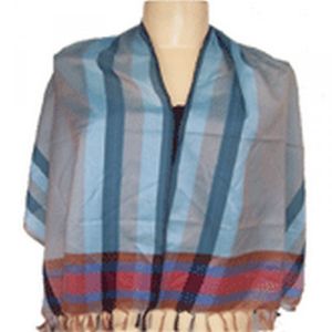 POLYESTER STRIPE SILK STOLE