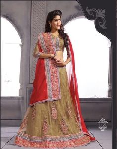 anarkali style lacha lehenga choli