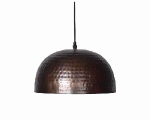 Antique Copper Hammered Pendant Light