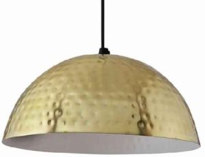 Antique Gold Hammered Pendant Light