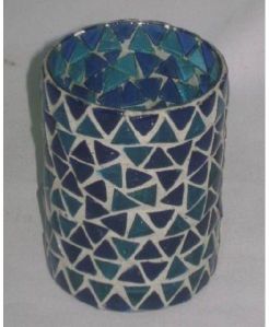 Colored Glass Mosaic Votive