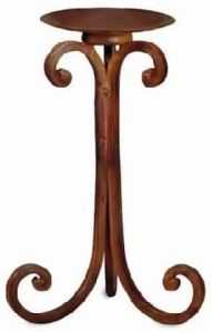 Dark Brown Iron Pillar Holder