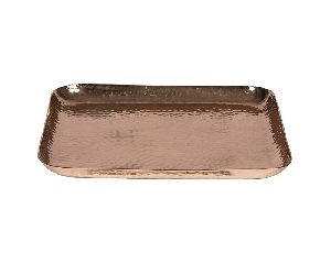 Hammered Aluminum Copper Tray