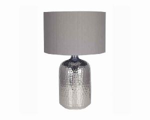 Hammered Silver & Gold Table Lamp