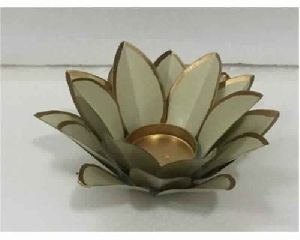 Metal Flower Pillar Holder