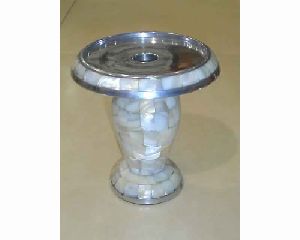 Metal & MOP Candle Stand
