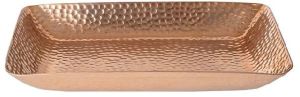 Rectangular Hammered Copper Plated Tray