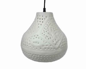 White Moroccan Pendant Light