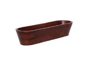 Wooden Bread Serving Basket