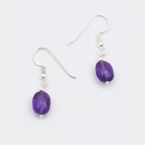 Amethyst Oval Earrings